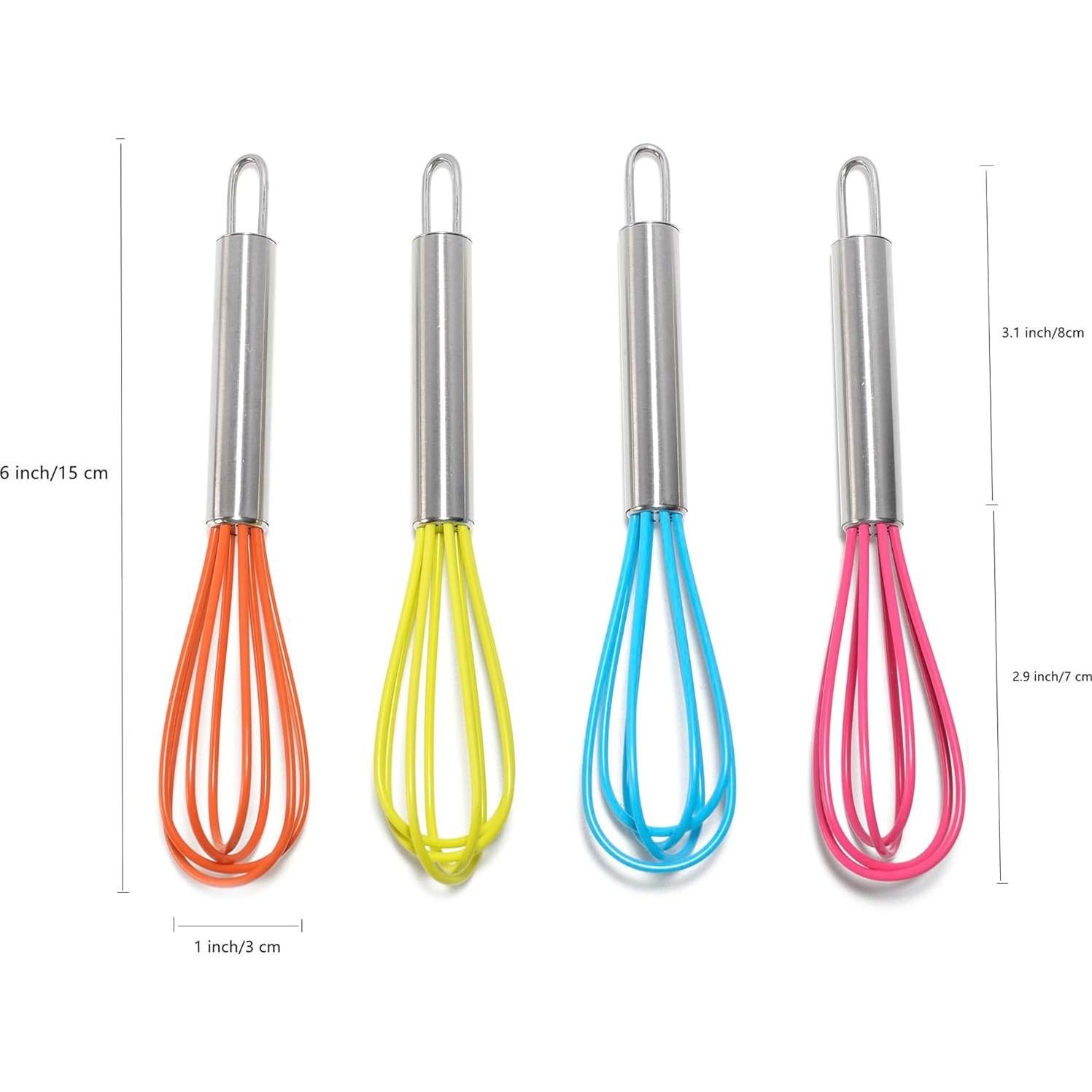 Mini Batidores de Silicona TYGYLZGCF 15 cm 4 Piezas