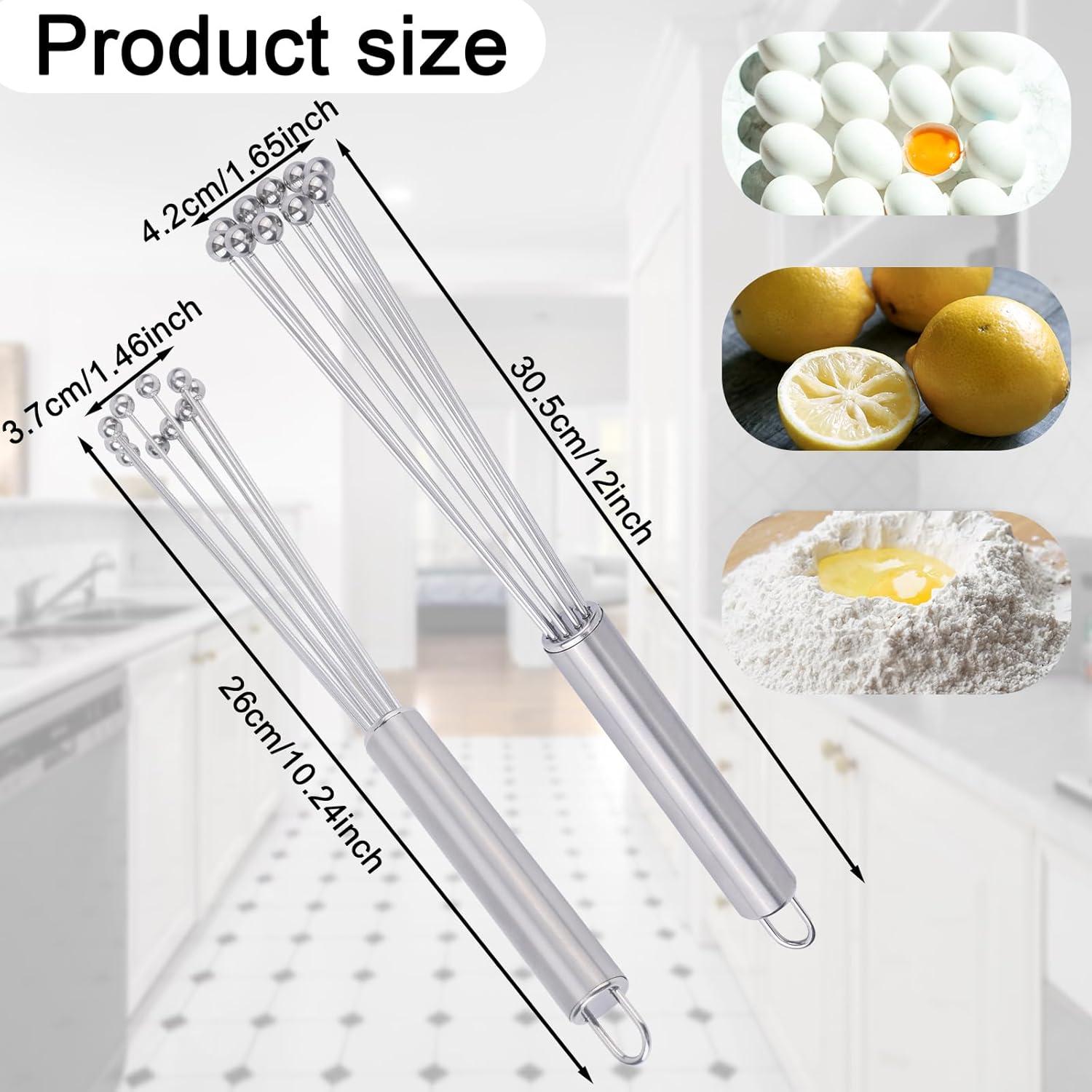 Set de 2 Batidores de Bola Gosknor Acero Inoxidable 30.5cm 26cm