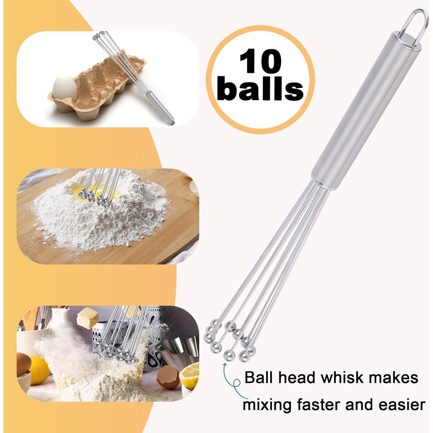 Set de 2 Batidores de Bola Gosknor Acero Inoxidable 30.5cm 26cm