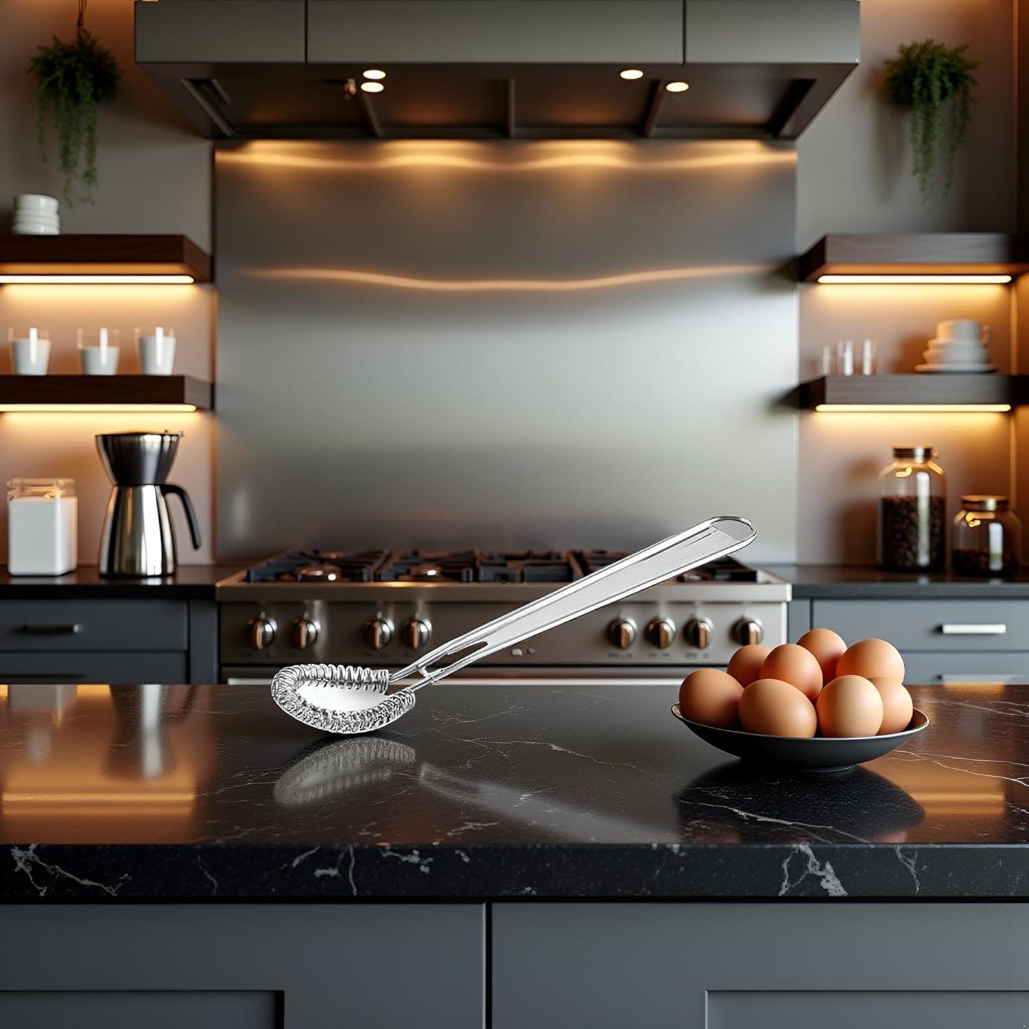 Batidor de Huevo Manual Bwexxt de Acero Inoxidable Compacto