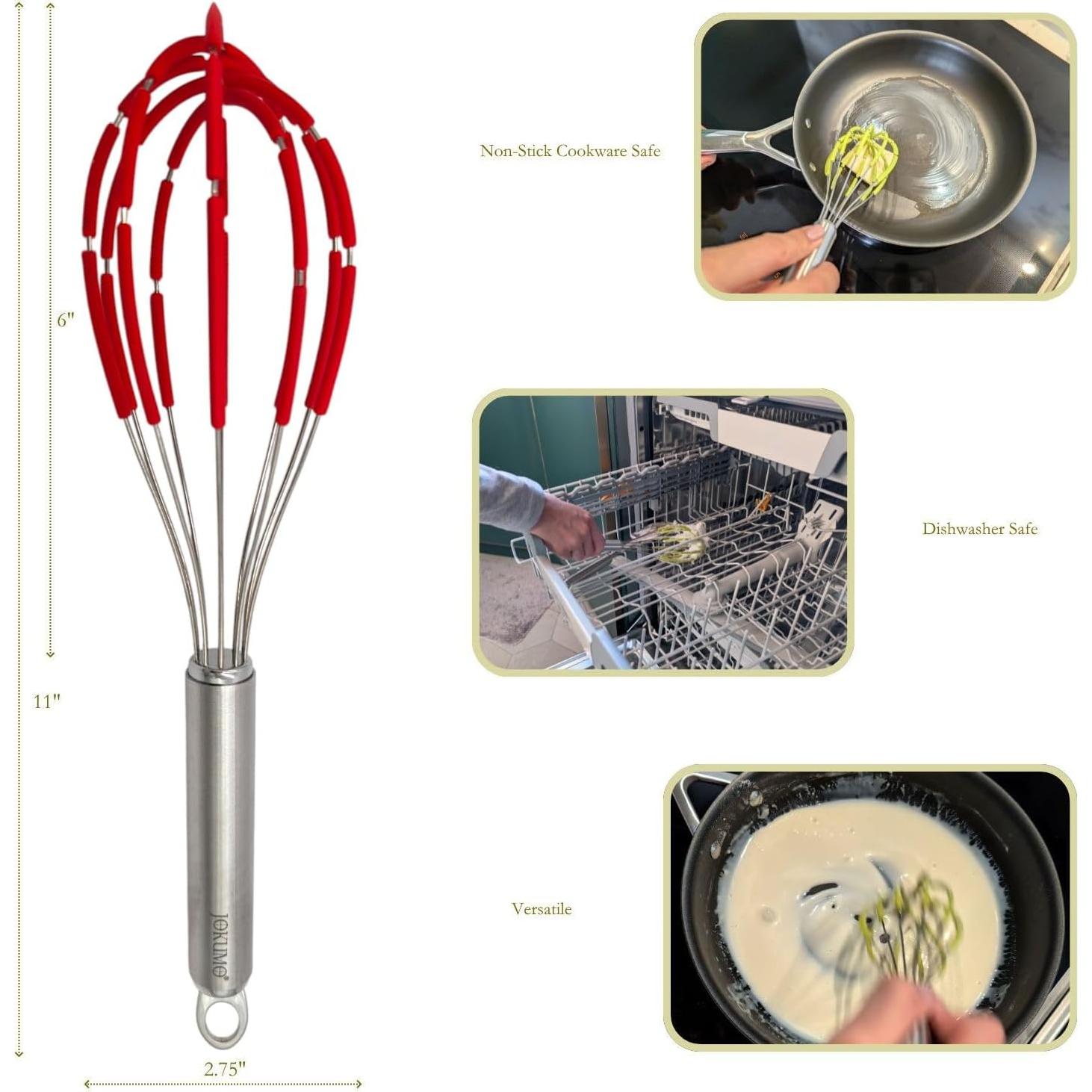 Batidor de Silicona JOKUMO 28 cm Acero Inoxidable Antiadherente