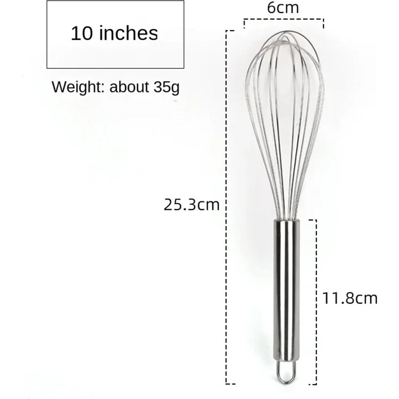 Batidor de acero inoxidable DANIAO 10 pulgadas profesional