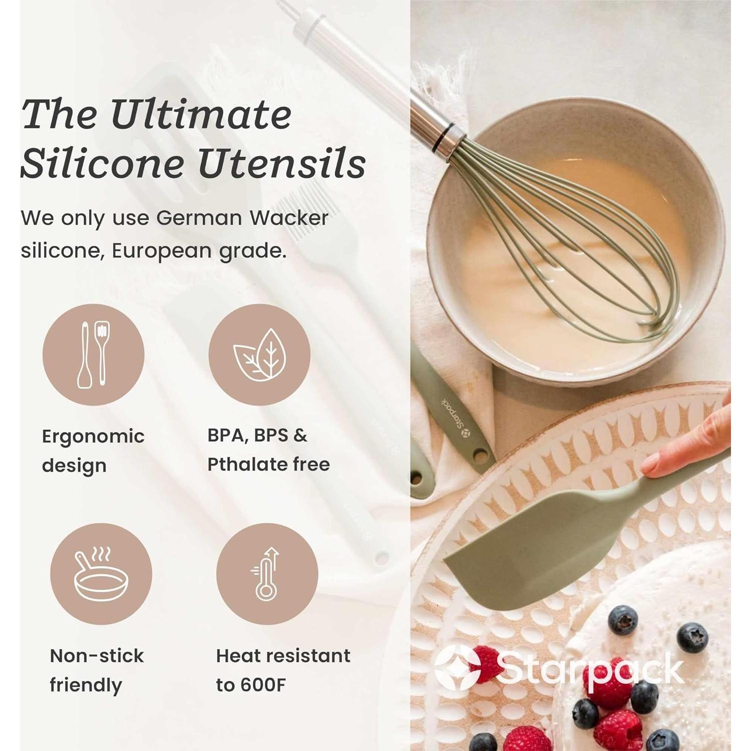 Batidor de Silicona StarPack Home Verde Salvia 24.9 cm