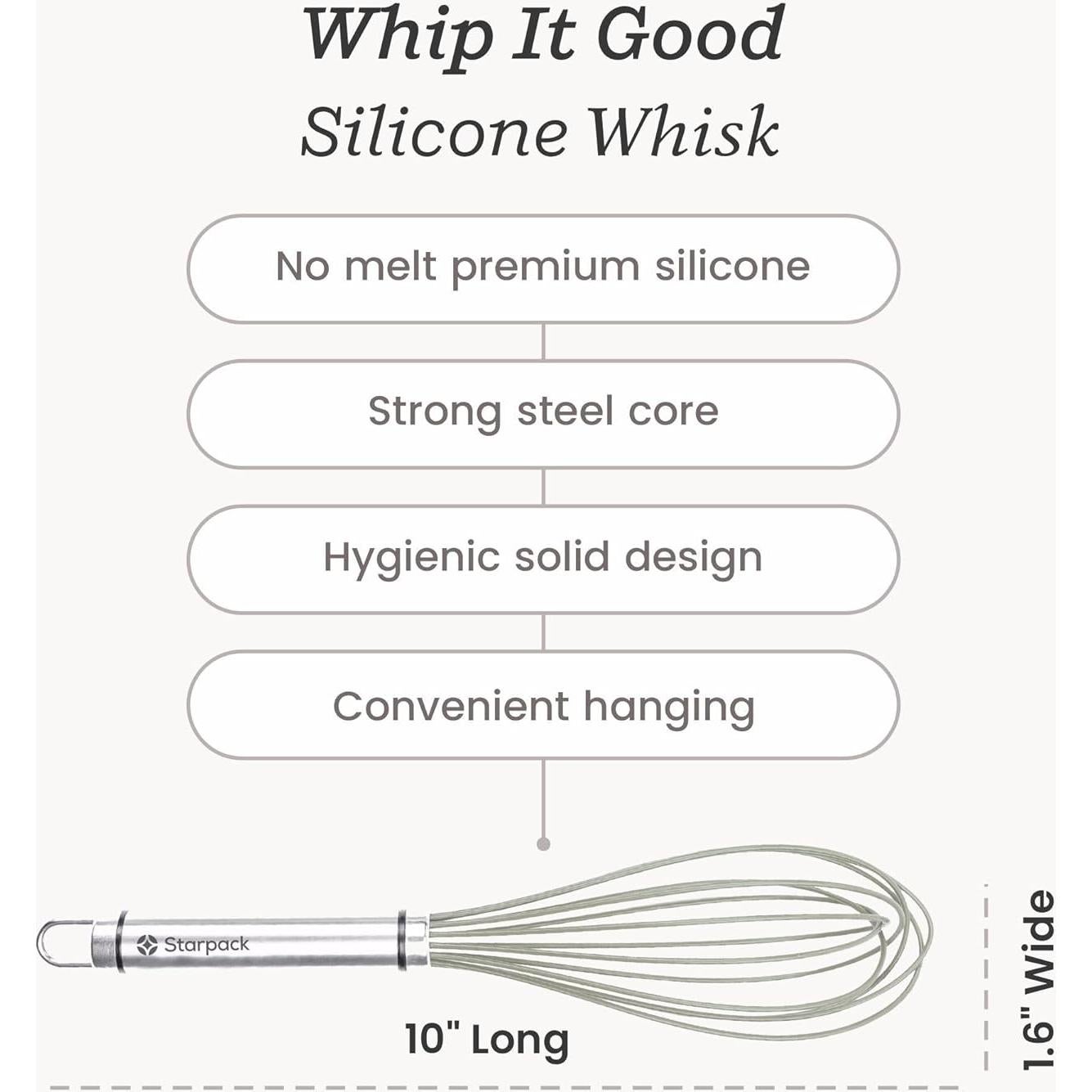 Batidor de Silicona StarPack Home Verde Salvia 24.9 cm