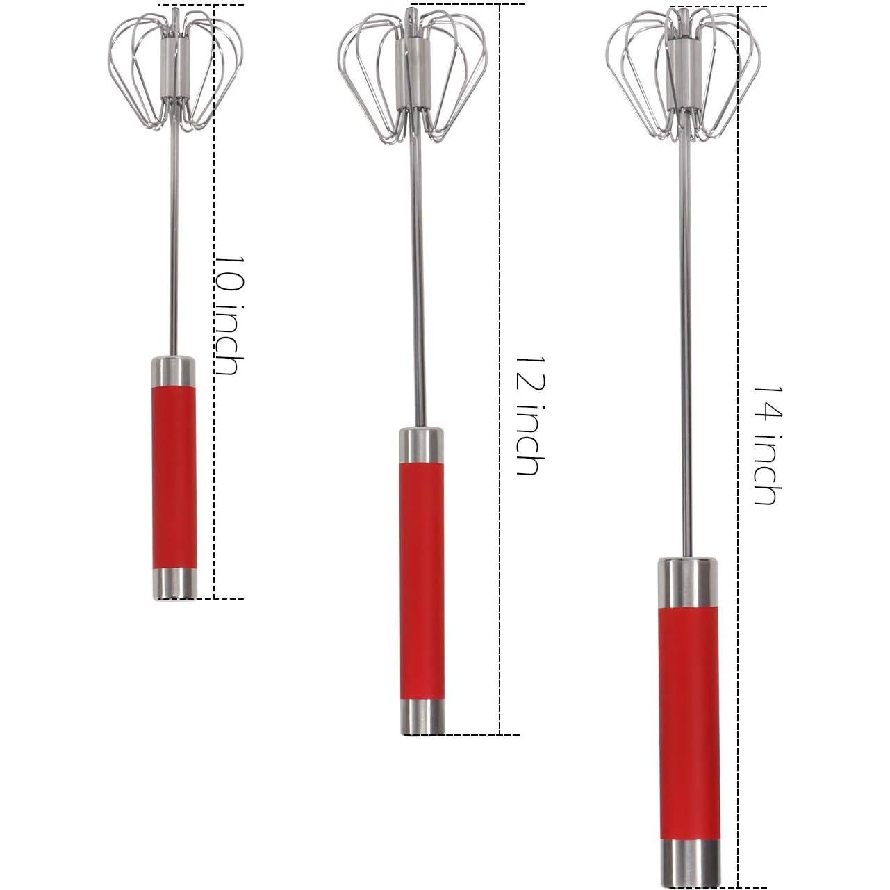 Batidor de Huevo Manual JIANGLAI 3 Piezas Acero Inoxidable