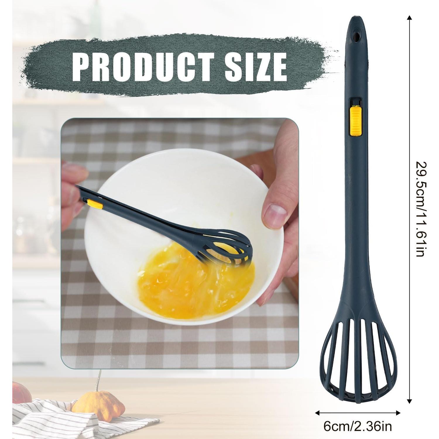 Batidor de Huevos y Pinza de Comida Lyreh 2-en-1 Azul