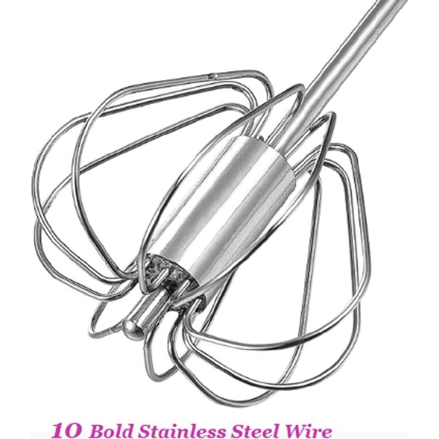 Batidor Manual de Acero Inoxidable Mayhow 35.56 cm - Mezclador y Espumador