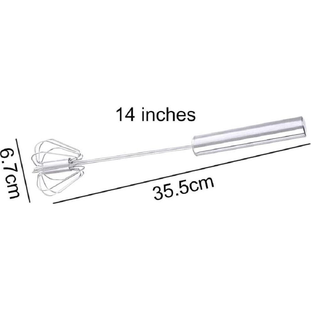 Batidor Manual de Acero Inoxidable Mayhow 35.56 cm - Mezclador y Espumador