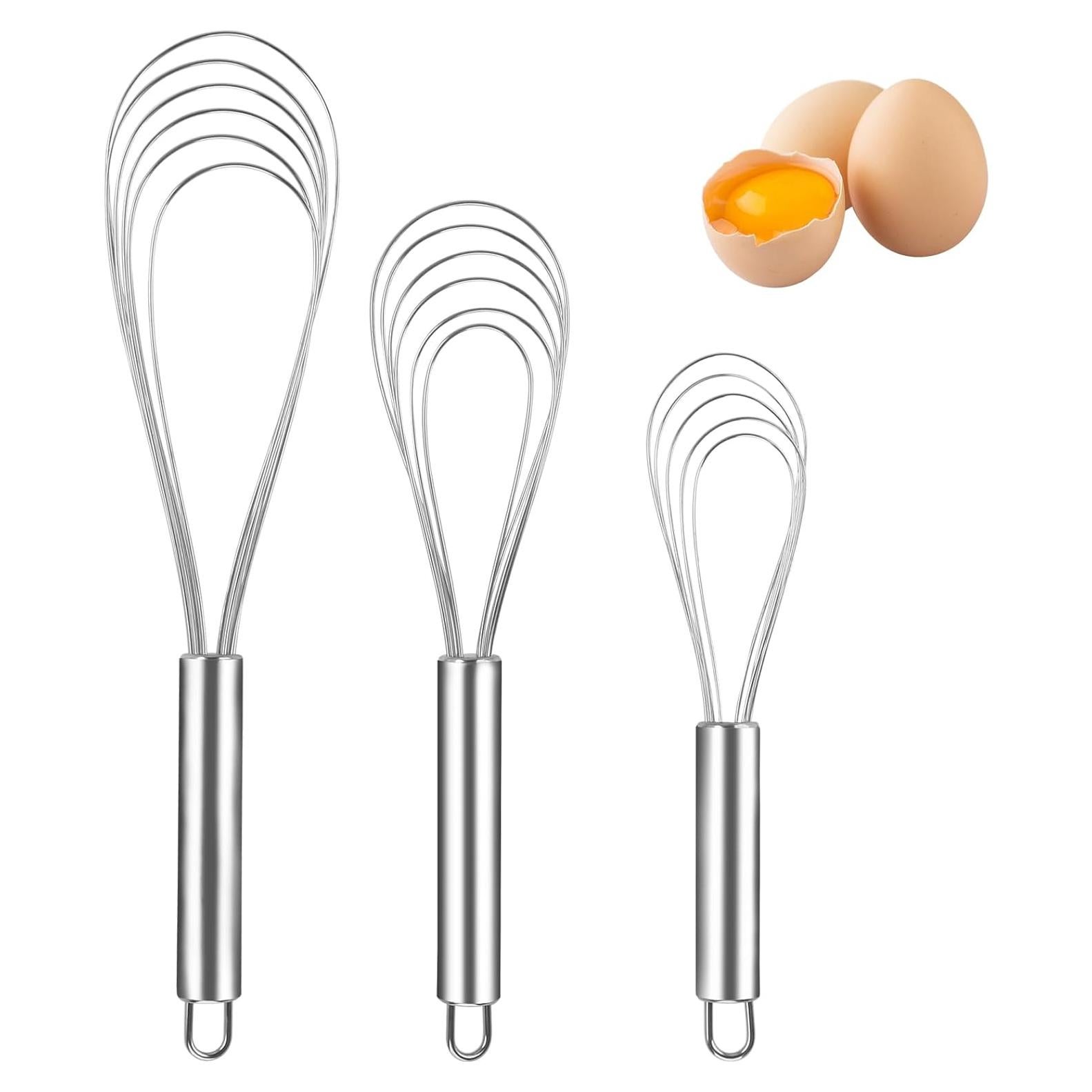 Juego de Batidores Planos de Acero Inoxidable Miruchertter - 3 Tamaños