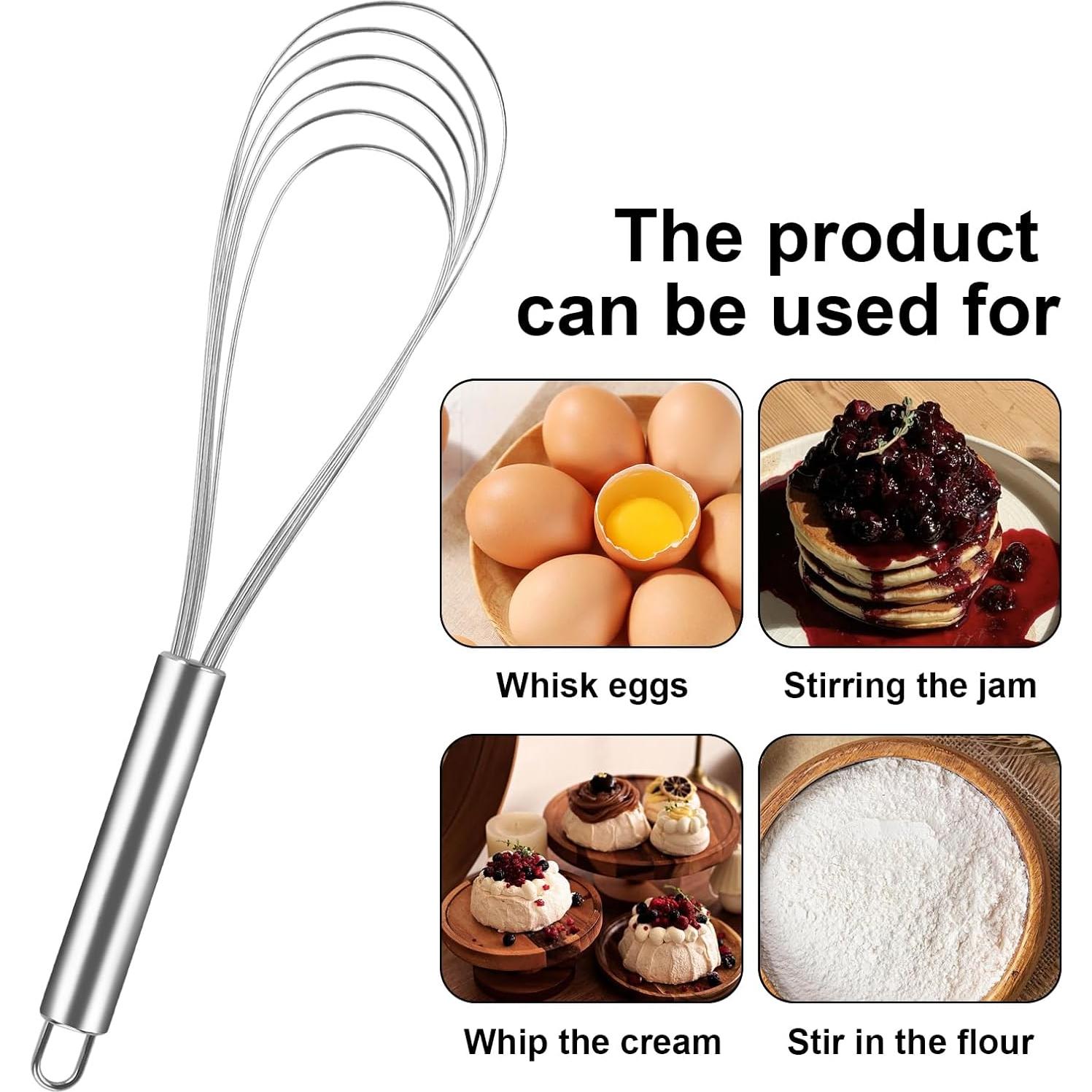 Juego de Batidores Planos de Acero Inoxidable Miruchertter - 3 Tamaños