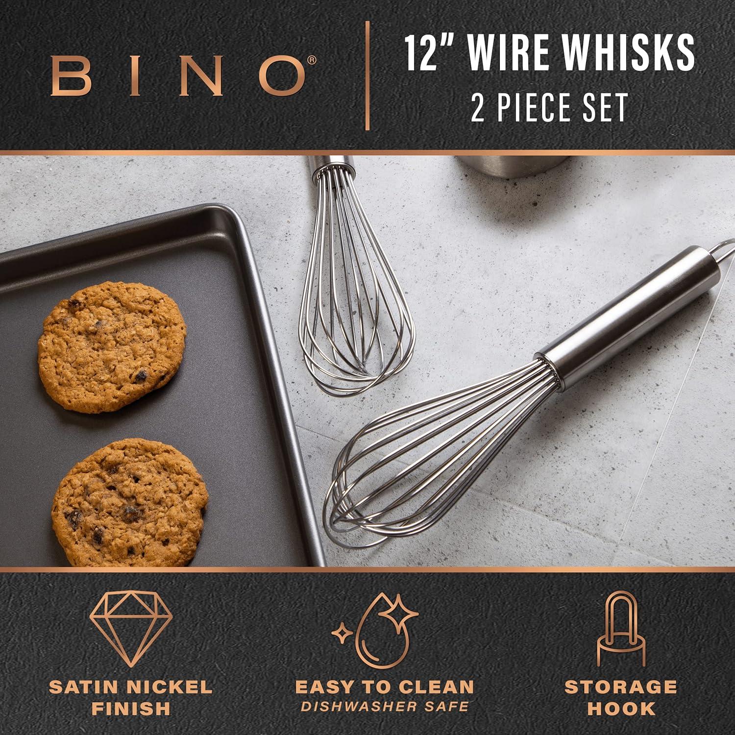 Juego de Batidores de Huevos BINO 30.48 cm Acero Inoxidable