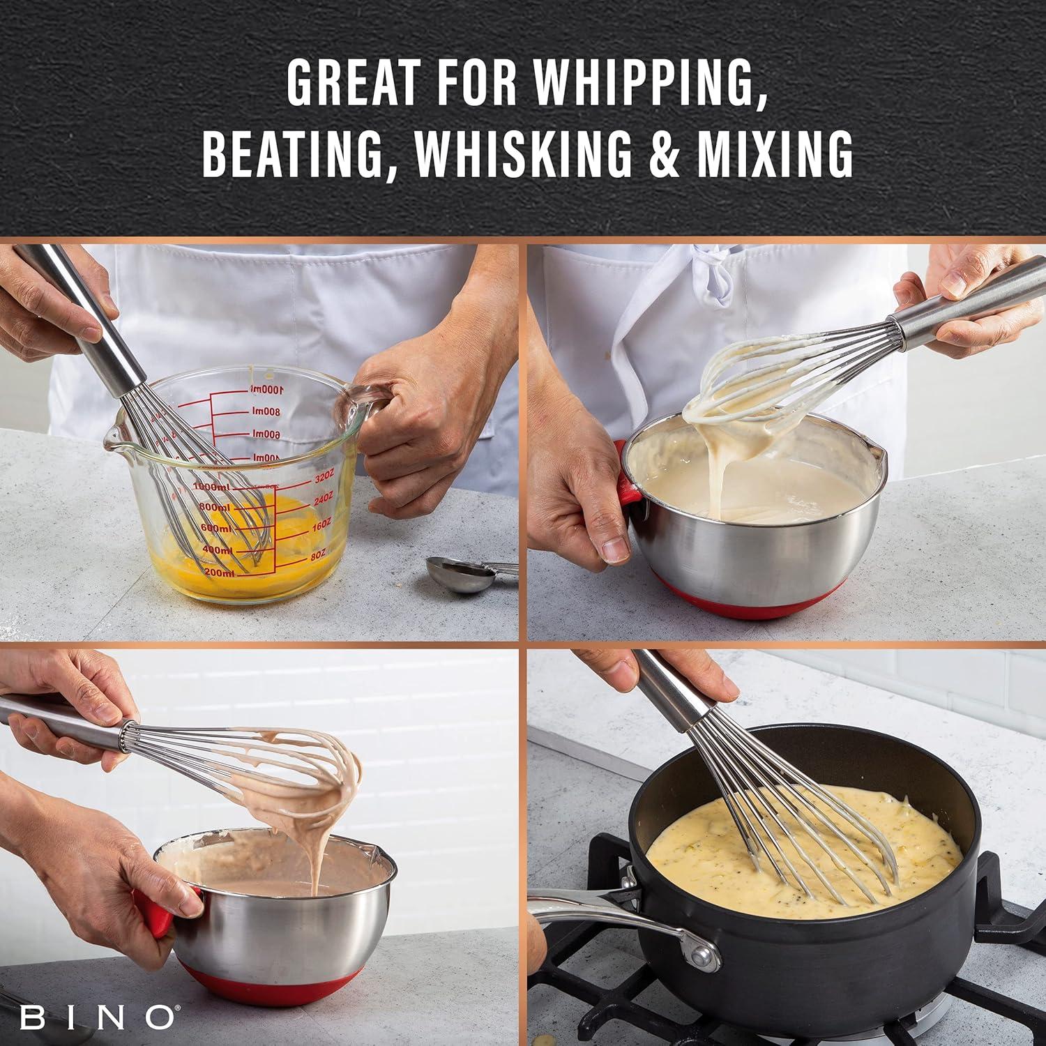 Juego de Batidores de Huevos BINO 30.48 cm Acero Inoxidable