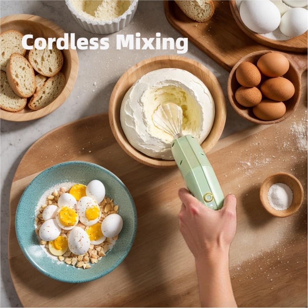 Batidora de Mano Inalámbrica Chidoyii HZ-001 Verde 3 Velocidades