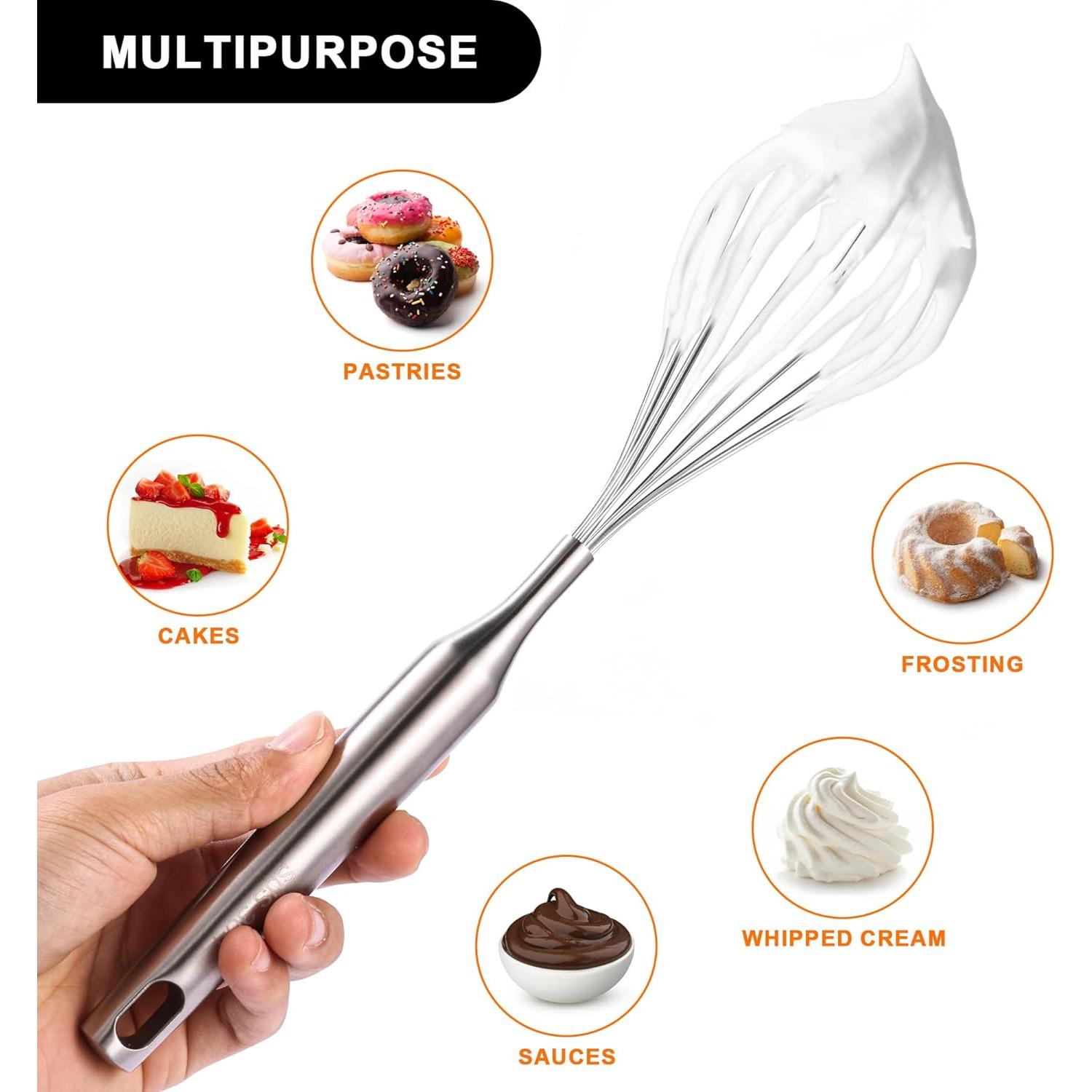 Batidor Manual UYLKM de Acero Inoxidable 30.48 cm Apto Lavavajillas