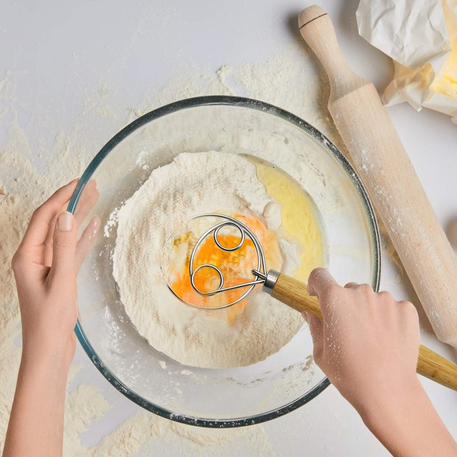 Conjunto de Batidores de Masa Danesa Listenman - 2 Piezas Acero Inoxidable