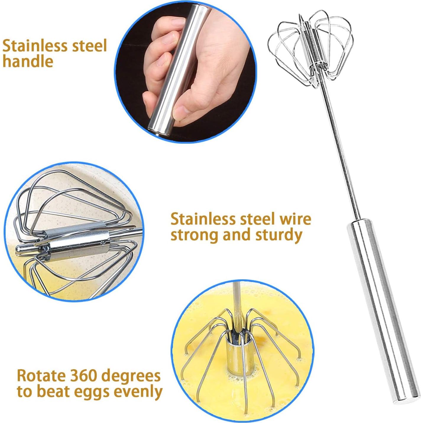 Conjunto de Batidores de Masa Danesa Listenman - 2 Piezas Acero Inoxidable