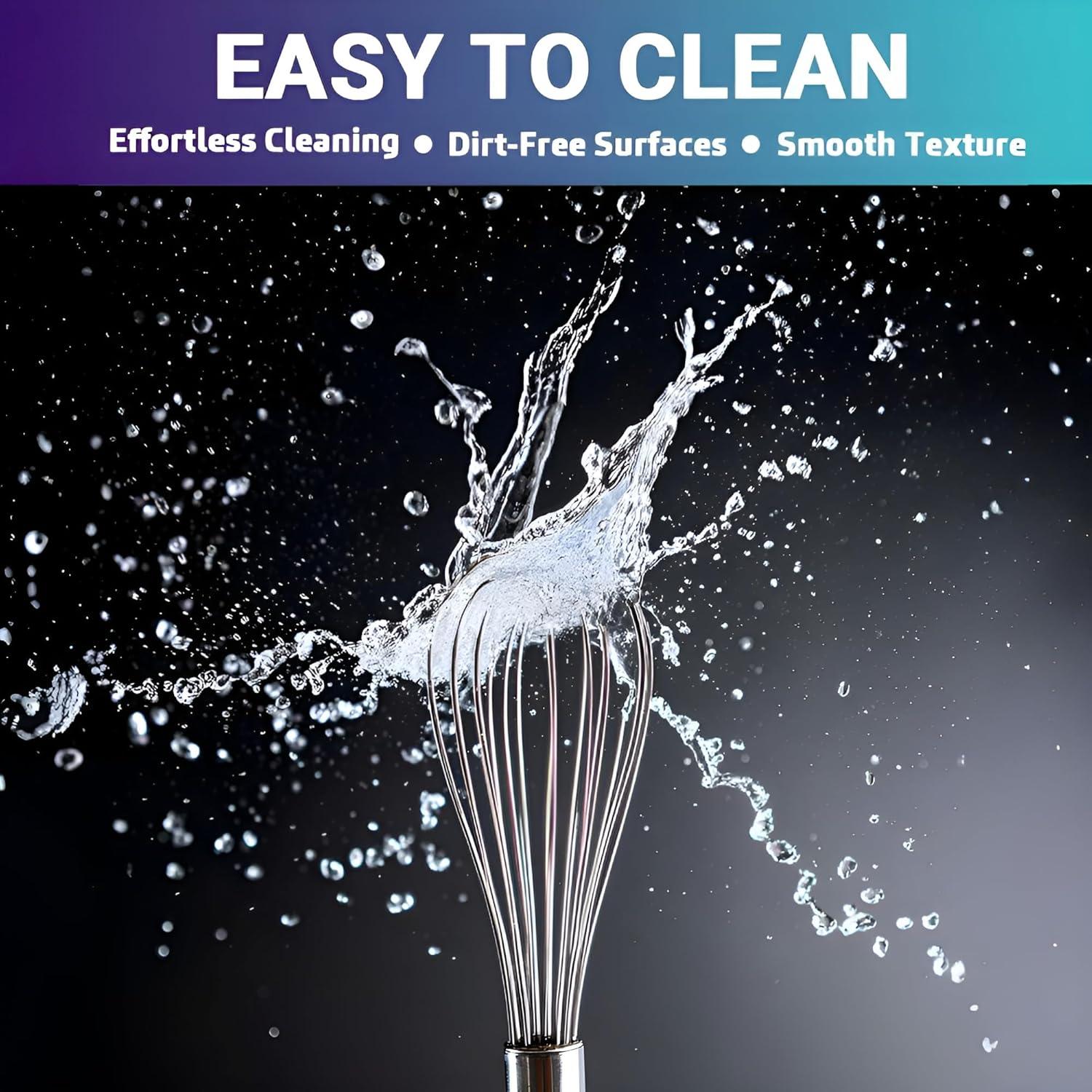 Batidor de acero inoxidable NZM 21.5 cm, mango ergonómico