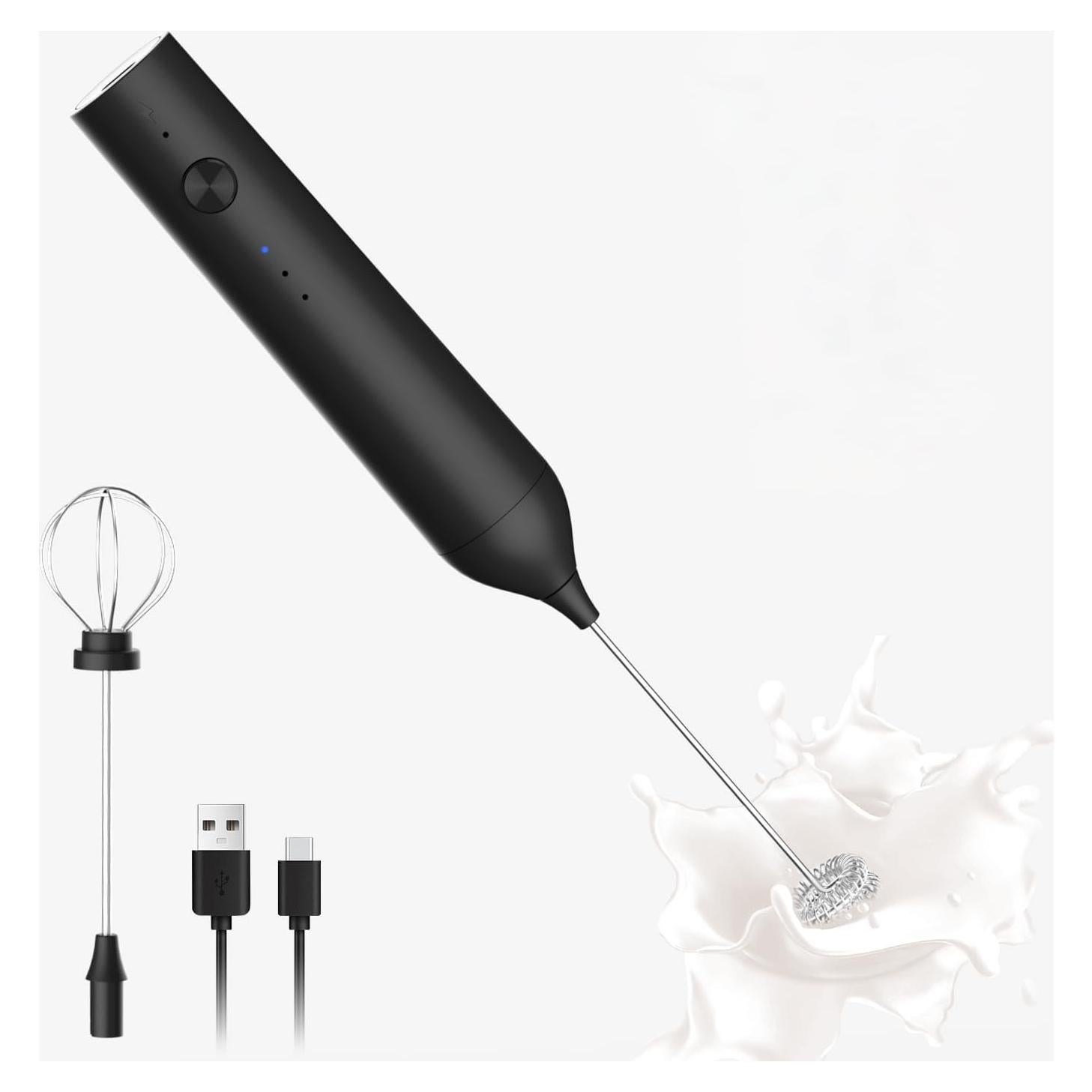 Espumador de Leche ELMWAY KJBQ-13 Negro Recargable 3 Velocidades