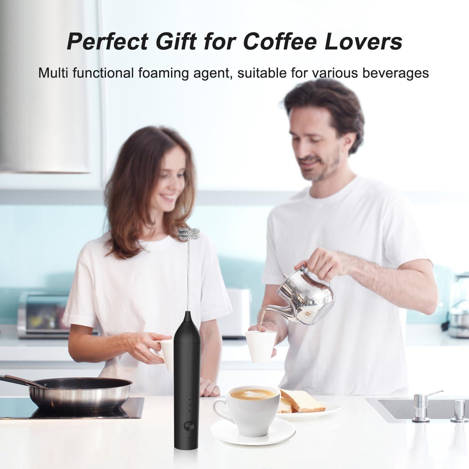 Espumador de Leche ELMWAY KJBQ-13 Negro Recargable 3 Velocidades