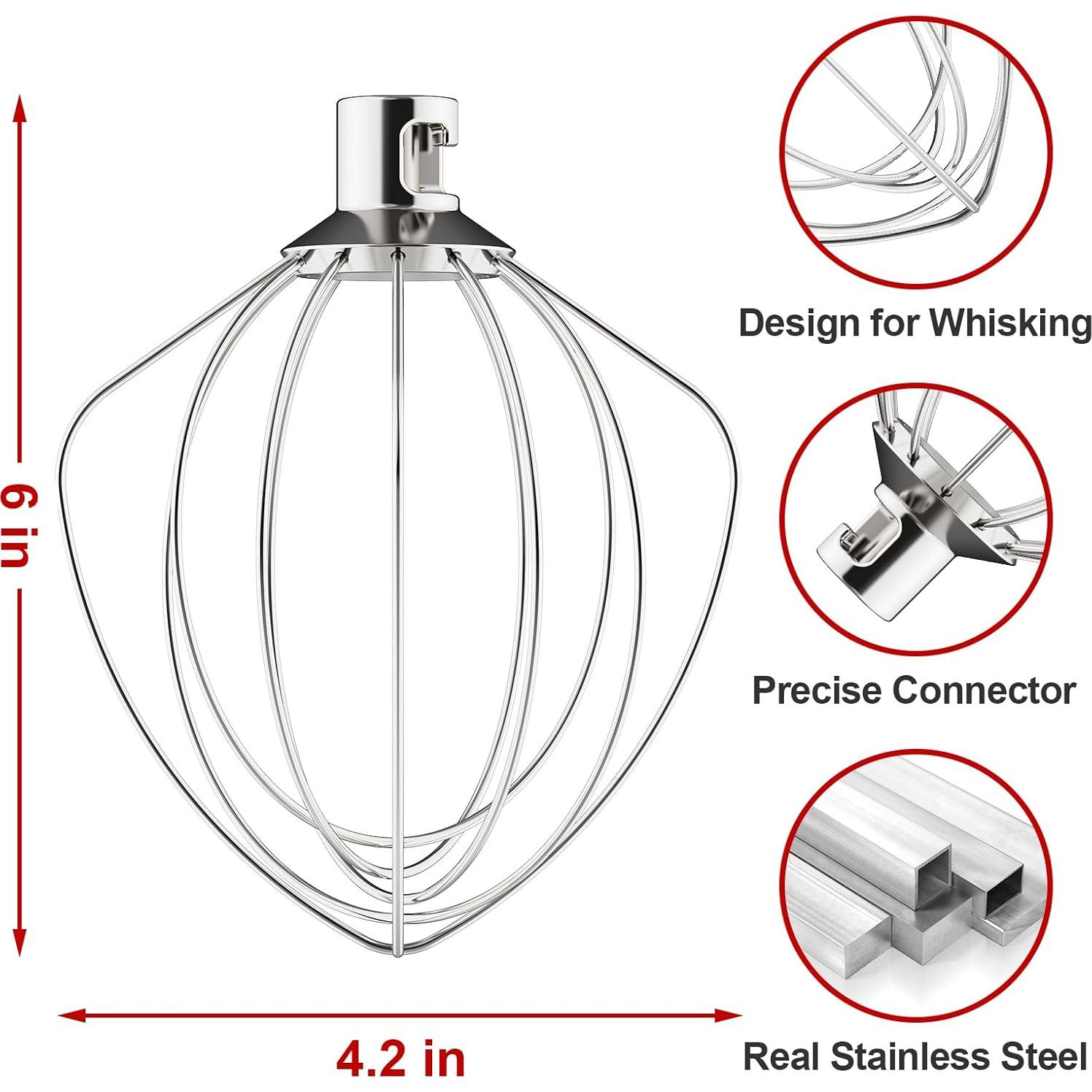 Batidor de Alambre K45WW Cofun para Batidora Kitchenaid 4.5-5Qt