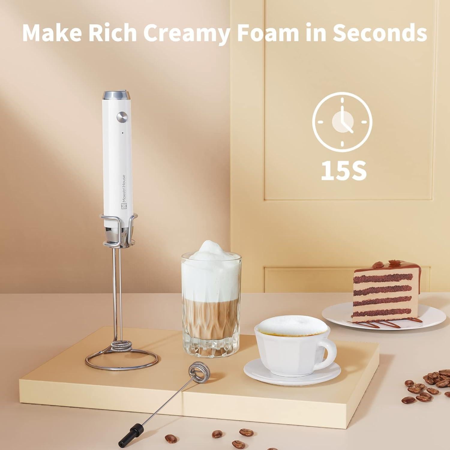 Espumador de Leche Recargable Maestri House MMF-BX07-A 357g