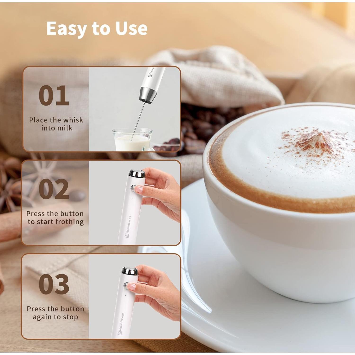 Espumador de Leche Recargable Maestri House MMF-BX07-A 357g