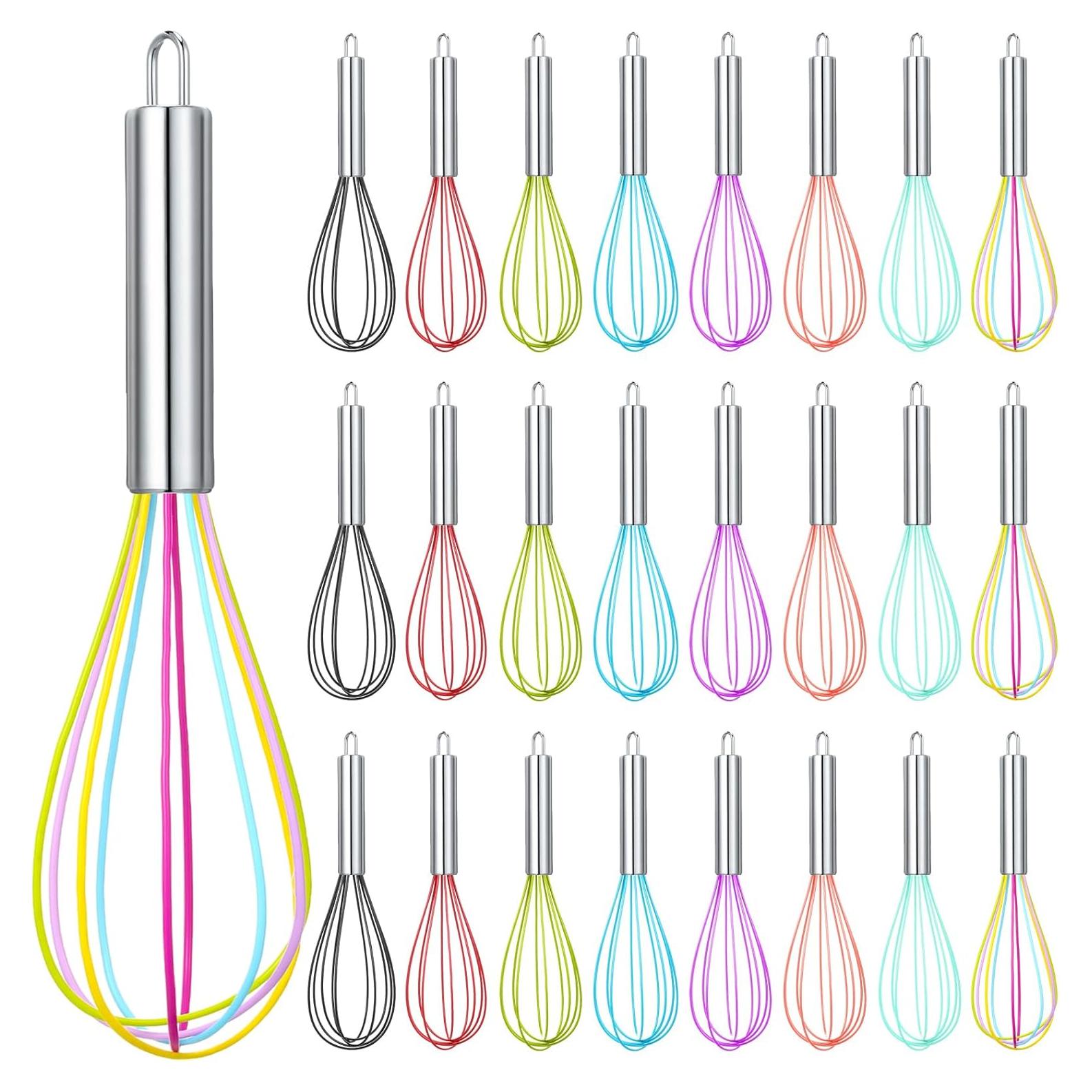 Set de 24 Batidores de Silicona Domensi 20.5 cm Coloridos