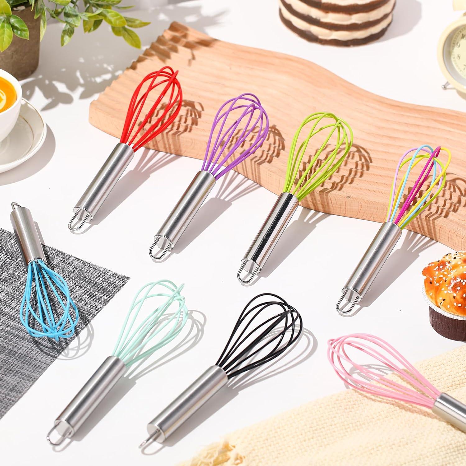 Set de 24 Batidores de Silicona Domensi 20.5 cm Coloridos