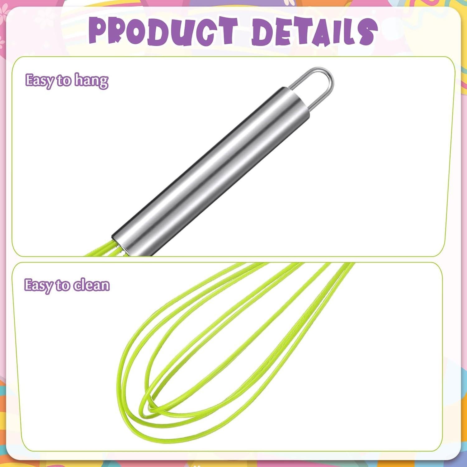 Set de 24 Batidores de Silicona Domensi 20.5 cm Coloridos