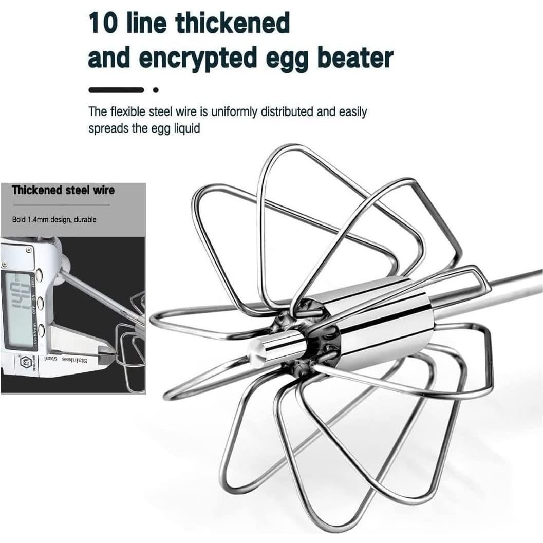 Batidor Semiautomático FveBzem 30 cm Acero Inoxidable
