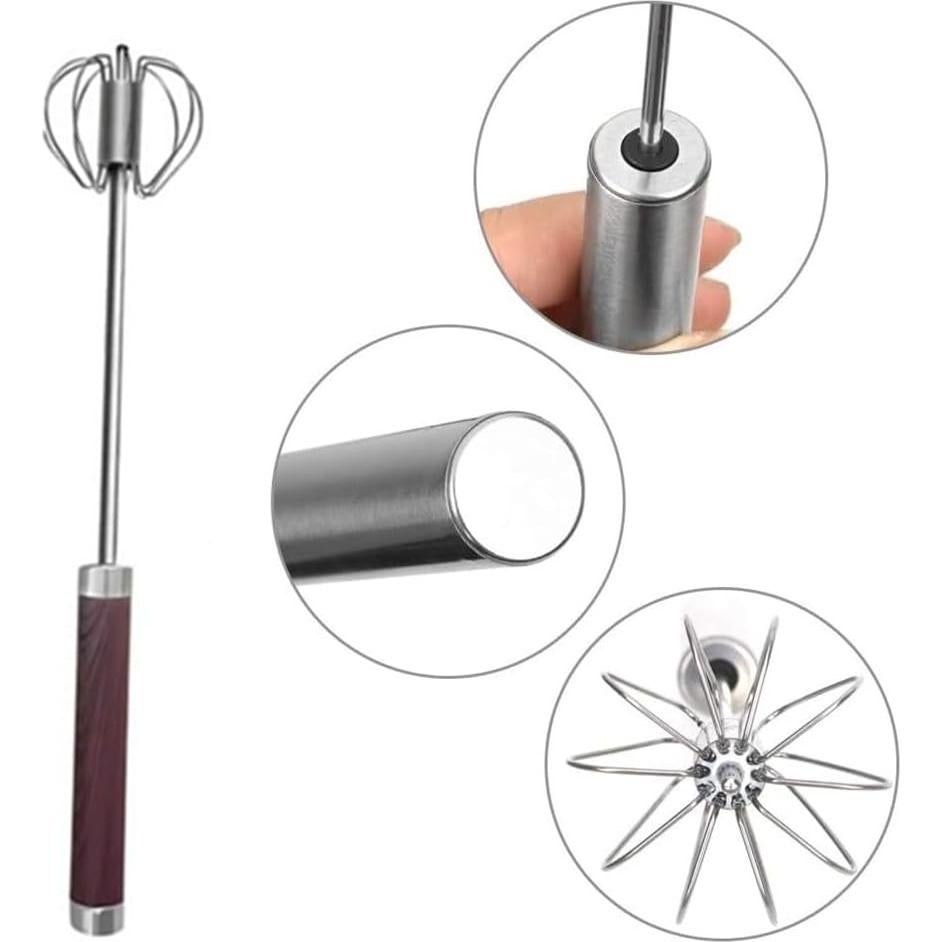 Batidor de Mano Semiautomático Howfulcheer 25.4 cm Acero Inoxidable