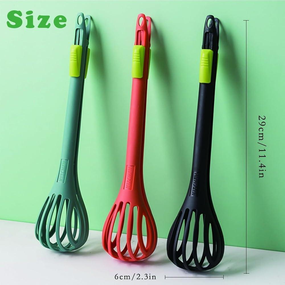 Batidor de Huevos y Clip de Comida 2 en 1 Howfulcheer Negro