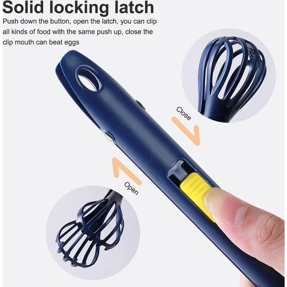 Batidor de Huevos y Clip de Comida 2 en 1 Howfulcheer Negro