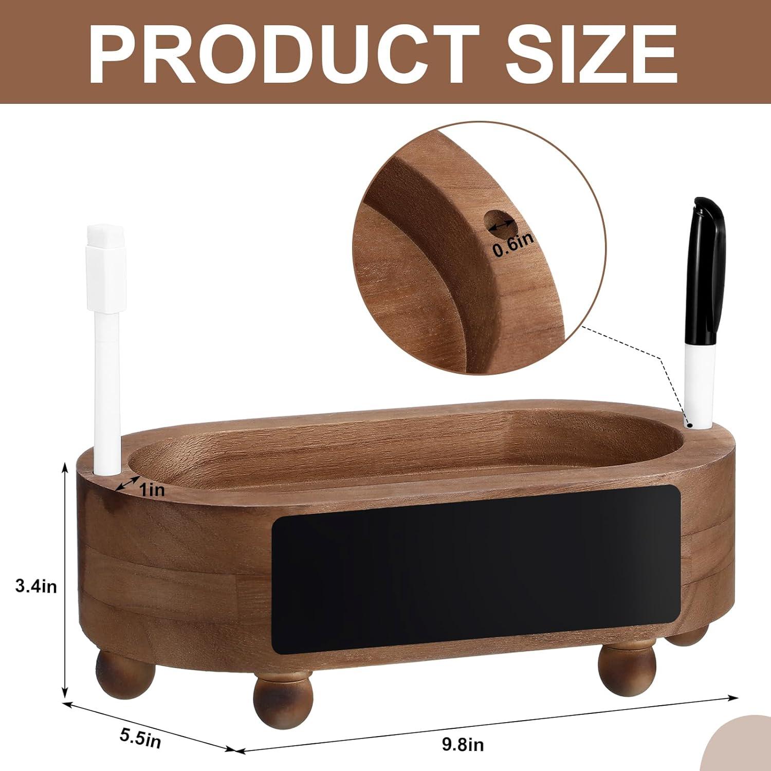 Soporte de Tazas de Madera Doble Patelai con Marcador