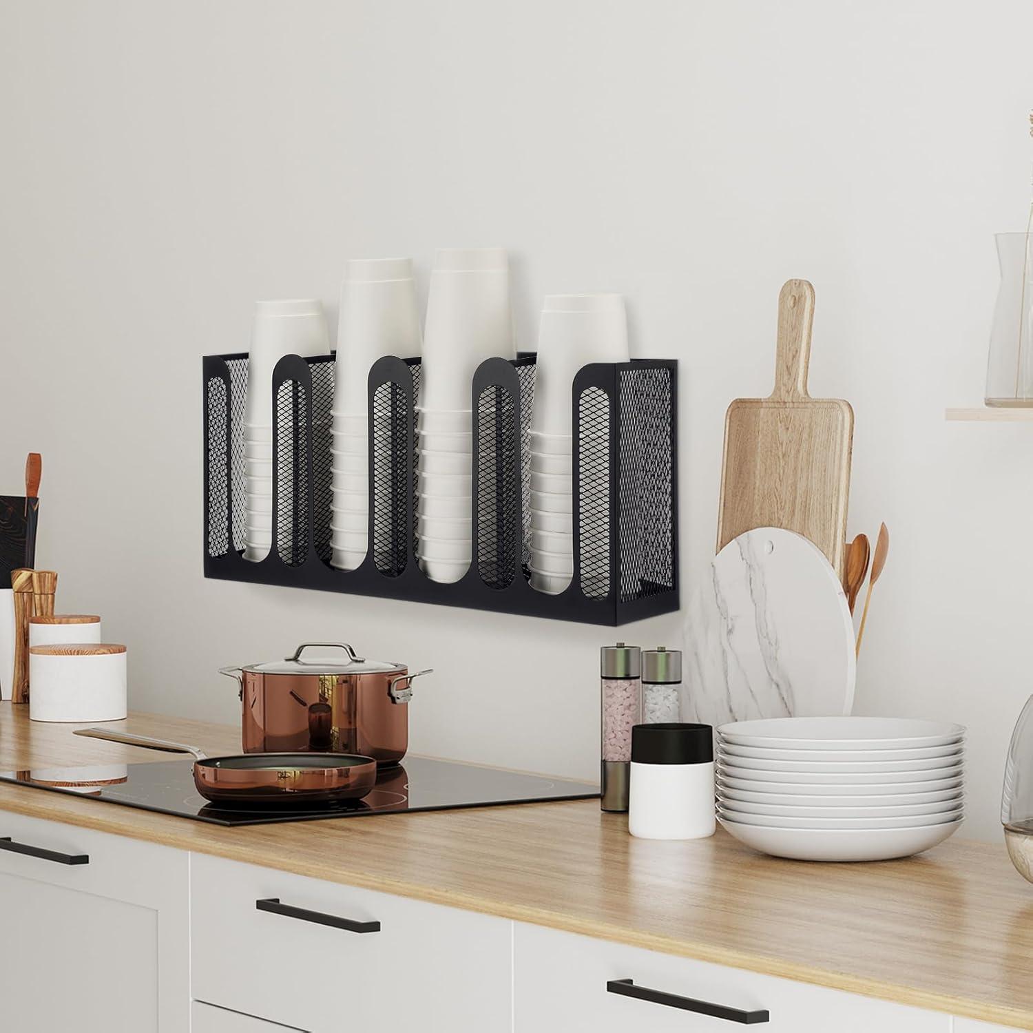 Dispensador de Tazas de Papel Maxcheck 4 Compartimentos 43x23cm