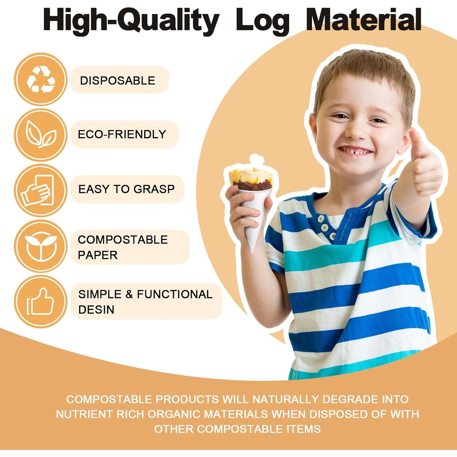 Tazas de Papel en Forma de Cono Roshtia 600 Pcs 113 ml con Dispensador