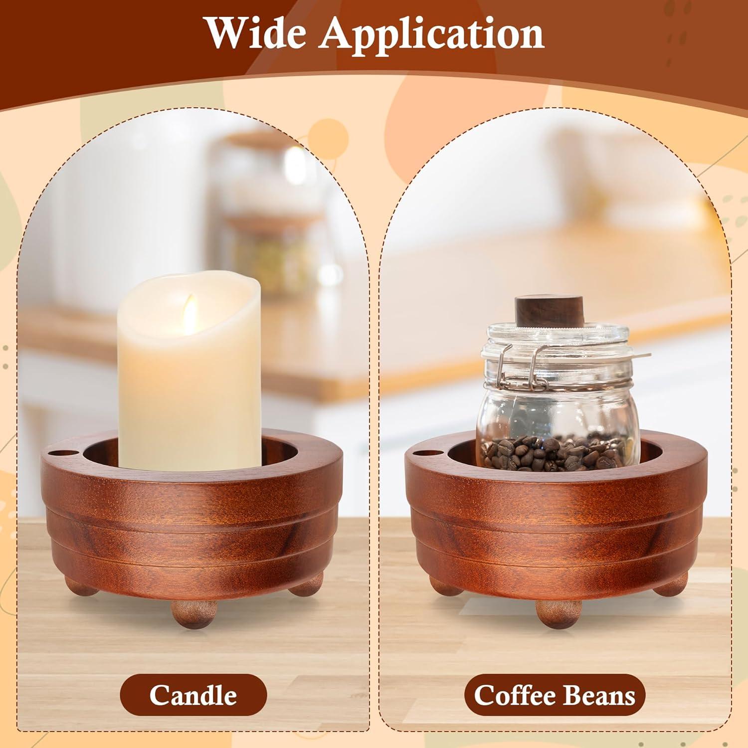 Soporte de Tazas de Madera AngleKai con Marcador 15.6x15.6cm