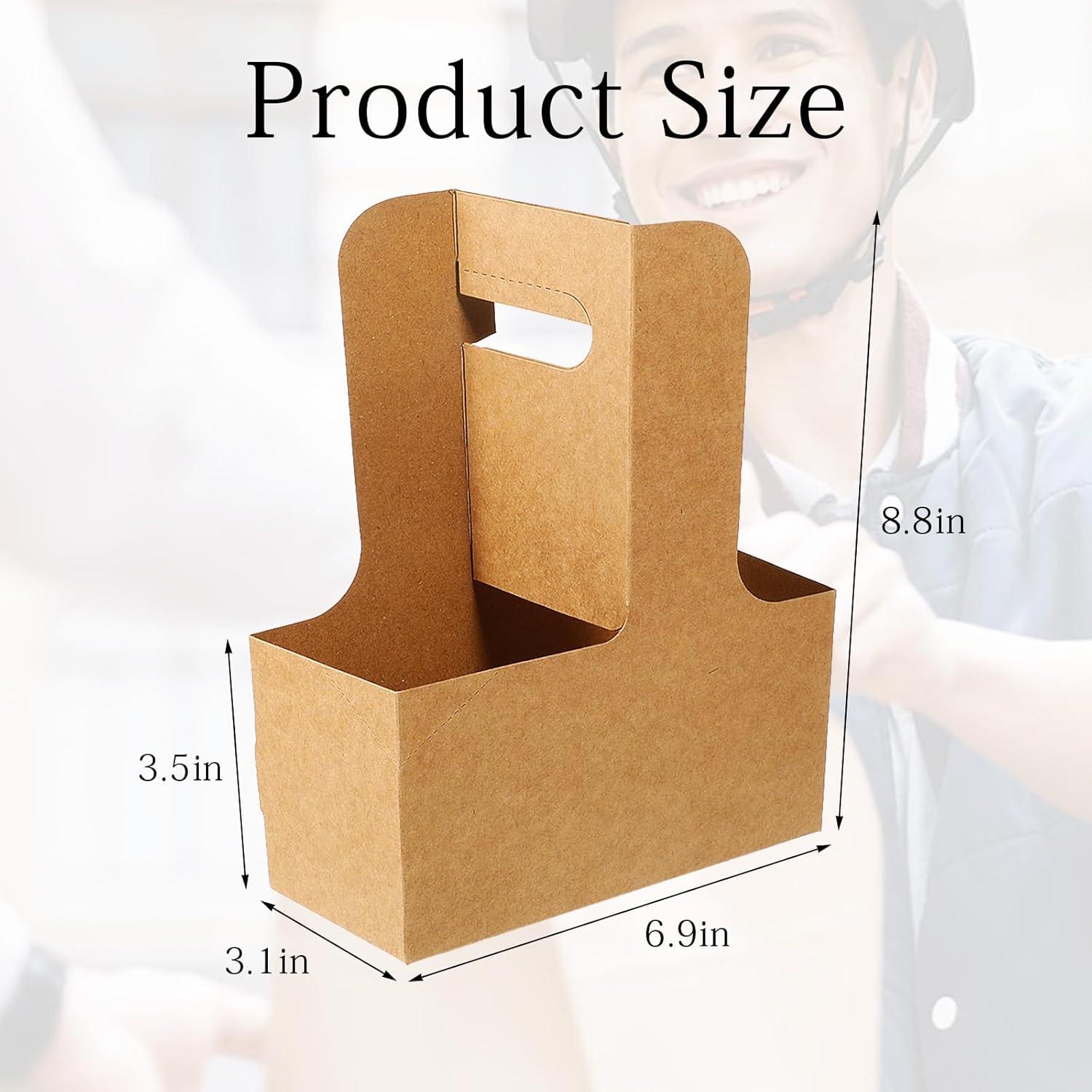 Paquete de 40 Portavasos de Cartón Blanco MAQUITA para 2 Tazas