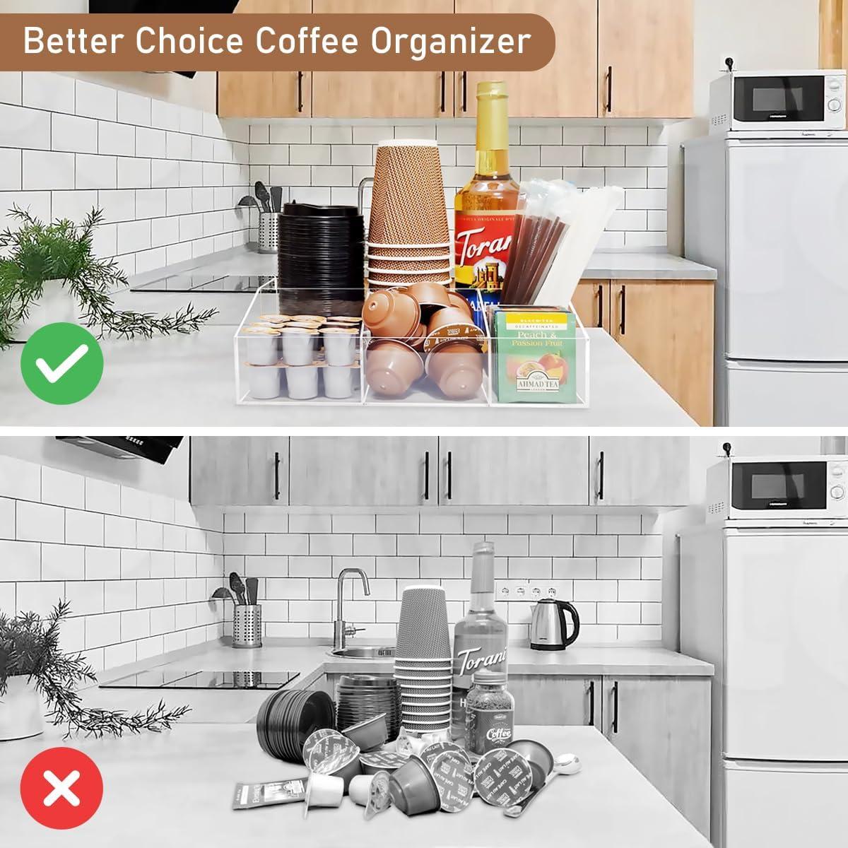 Organizador de Estación de Café Acrílico KAIDELI 30x21 cm