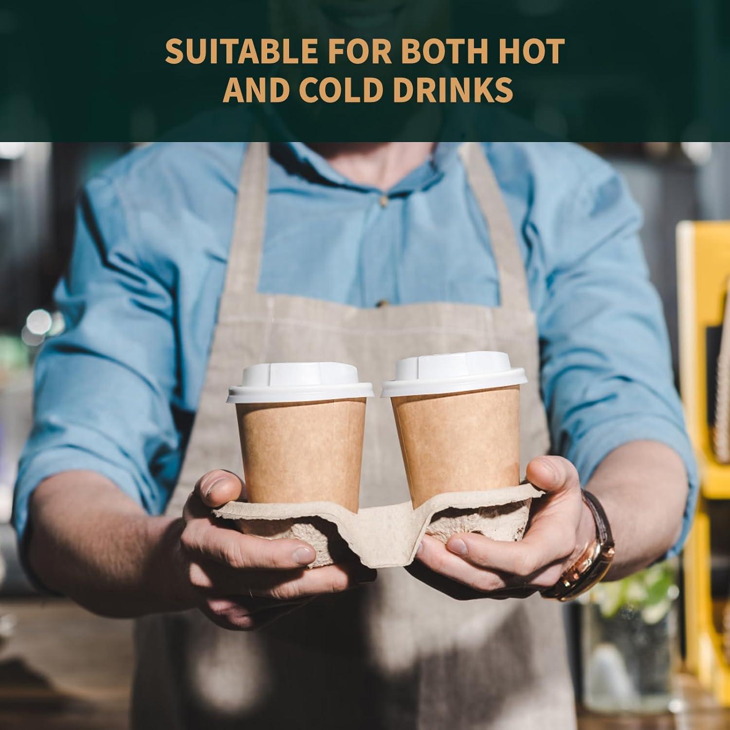 Portavasos Desgarrable UBozeuiv 4 a 2 Tazas Biodegradable