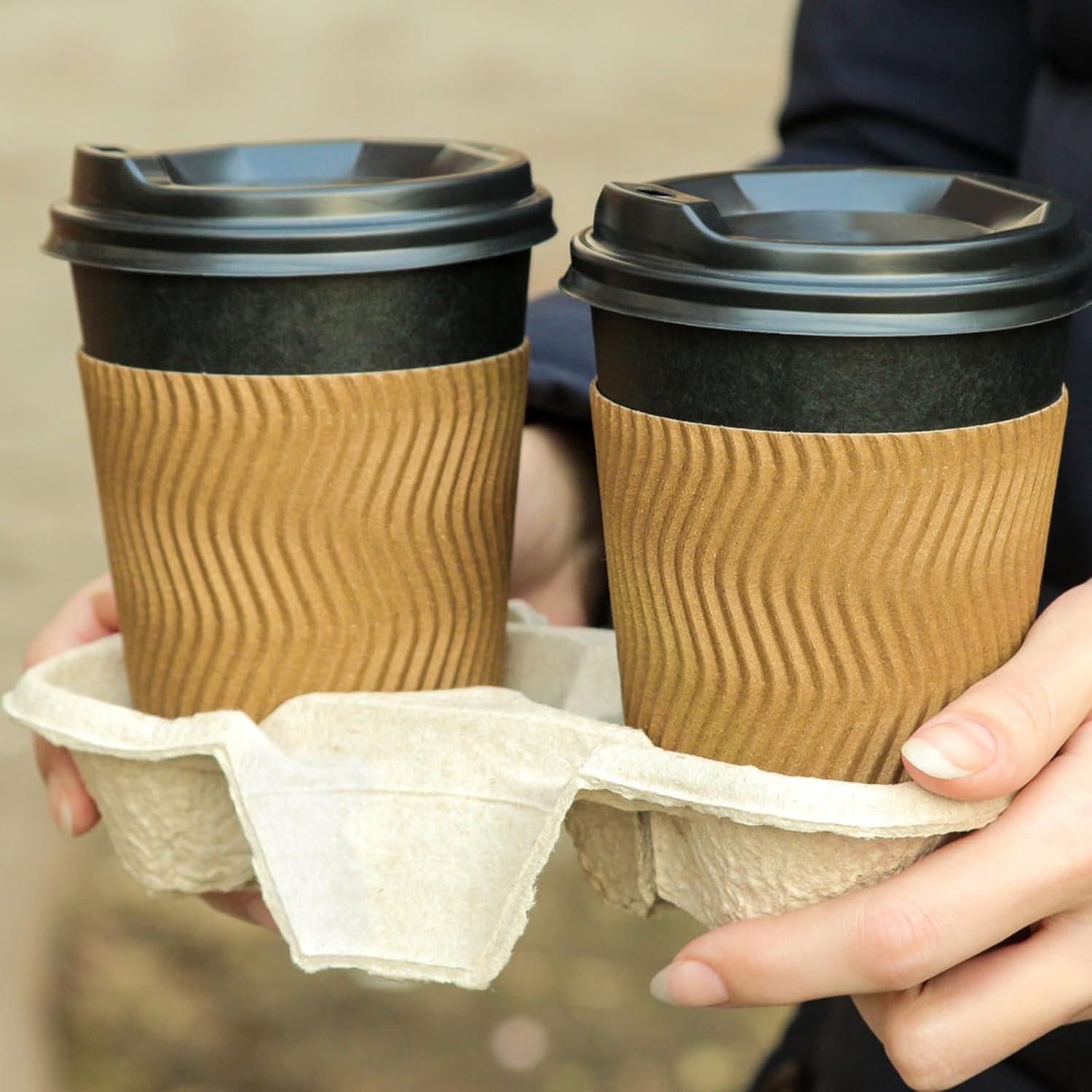 Portavasos Desgarrable UBozeuiv 4 a 2 Tazas Biodegradable