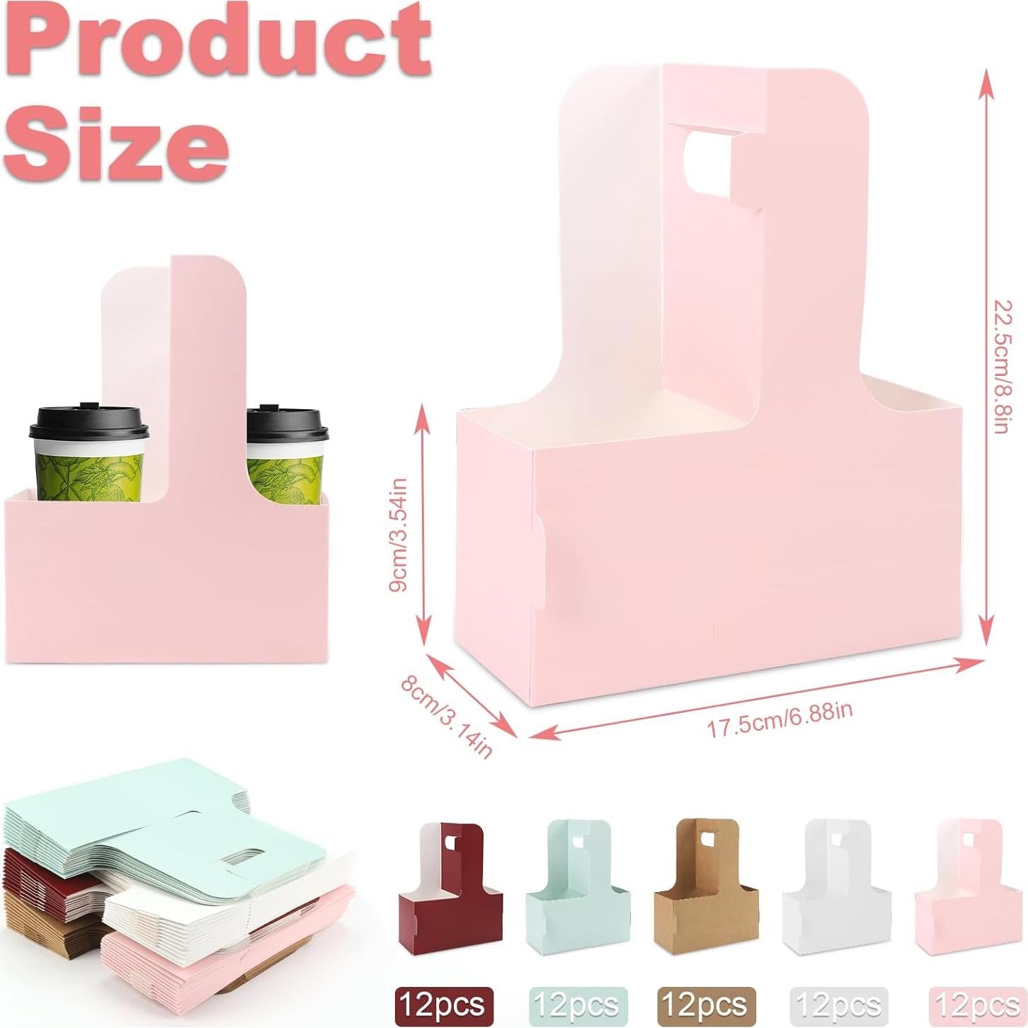 Soporte de Bebidas de 2 Tazas con Asa SECOAT - 60 Piezas