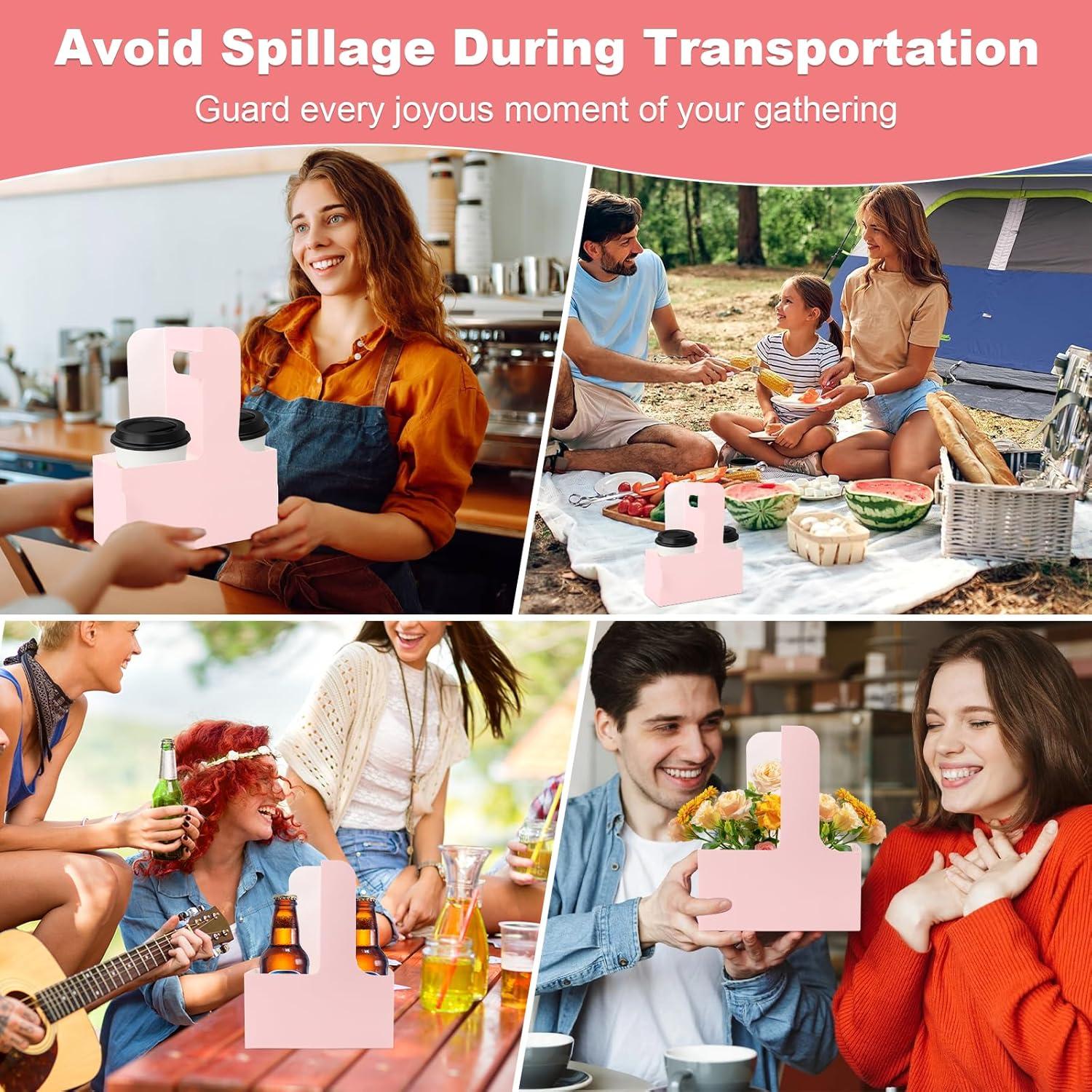 Soporte de Bebidas de 2 Tazas con Asa SECOAT - 60 Piezas