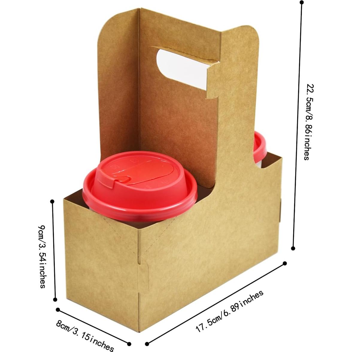 Portavasos desechable 2 tazas ALLWELLDAILY - 25 unidades