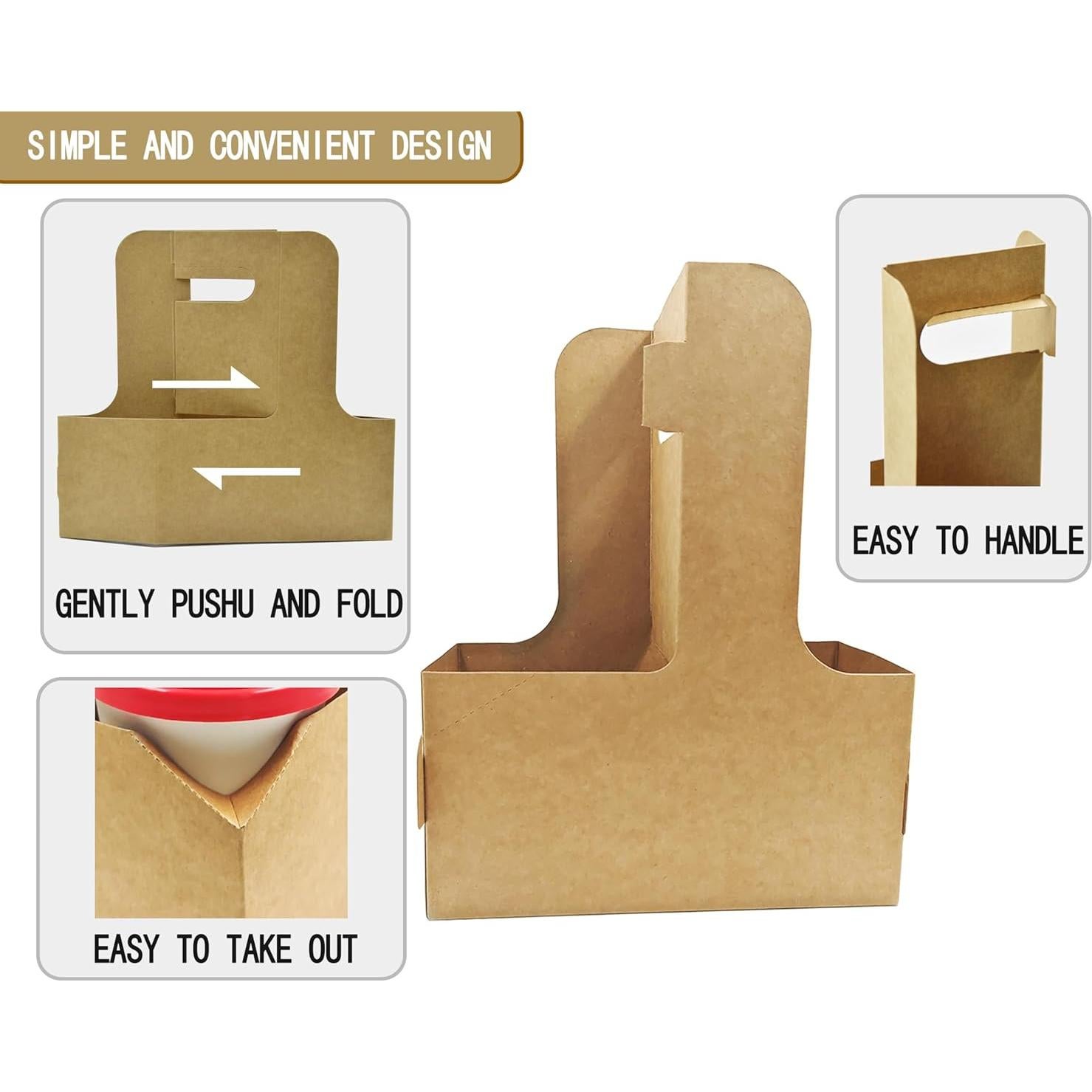 Portavasos desechable 2 tazas ALLWELLDAILY - 25 unidades