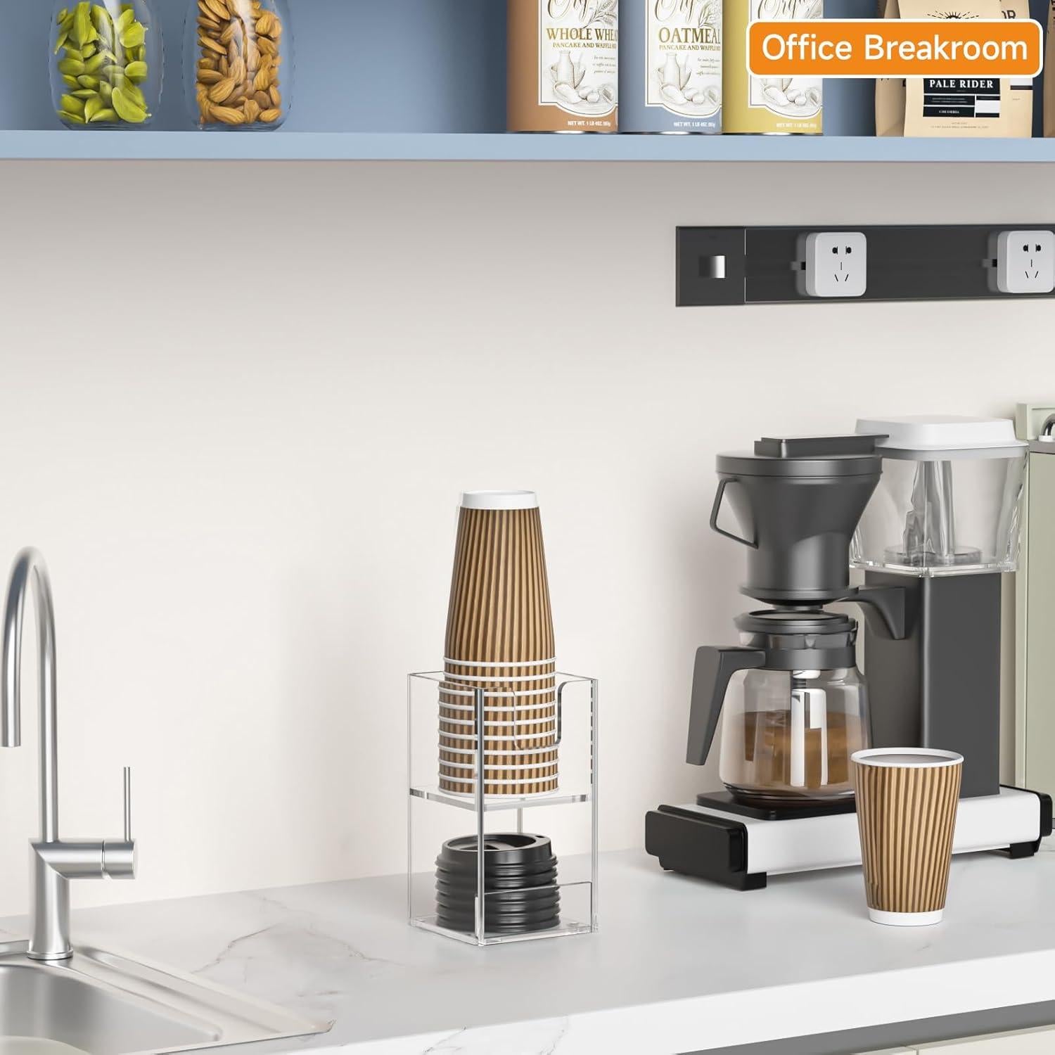 Beego Soporte para Vasos de Acrílico Transparente 2 Niveles