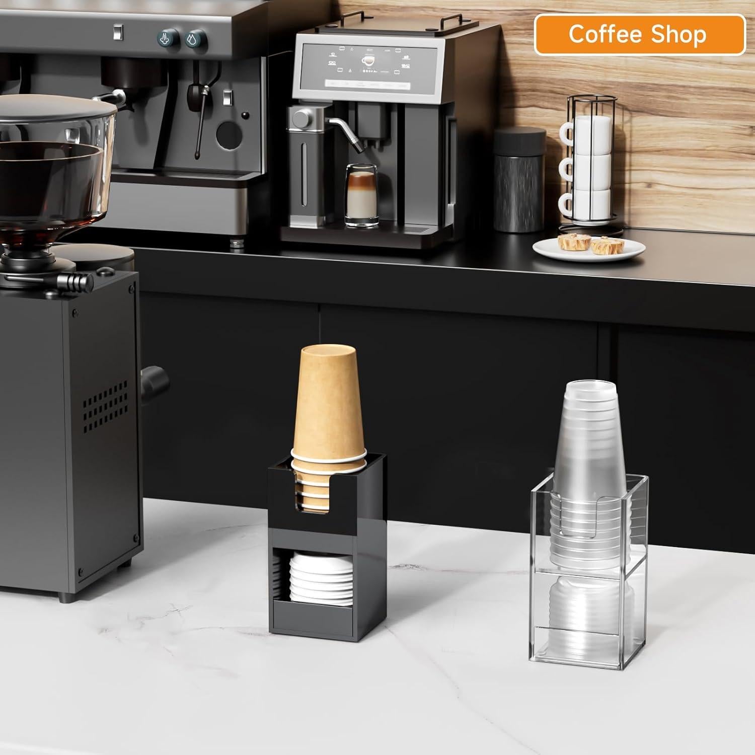 Beego Soporte para Vasos de Acrílico Transparente 2 Niveles