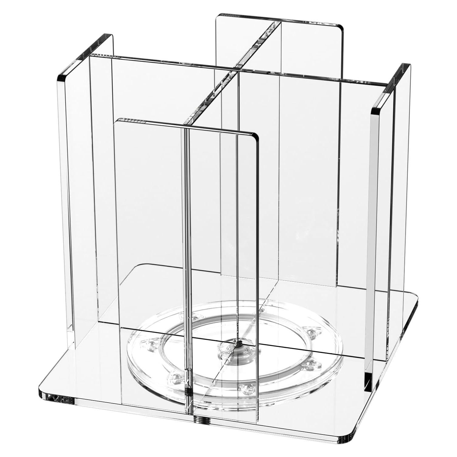 Soporte Organizador de Tazas y Tapas KOTEMON Acrílico 4 Compartimentos