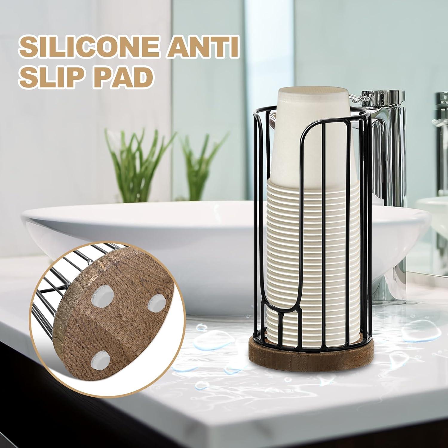 Dispensador de Tazas de Baño Tanggiteck 3oz Negro Hierro