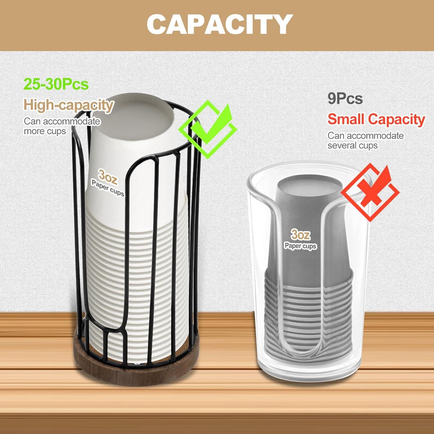 Dispensador de Tazas de Baño Tanggiteck 3oz Negro Hierro